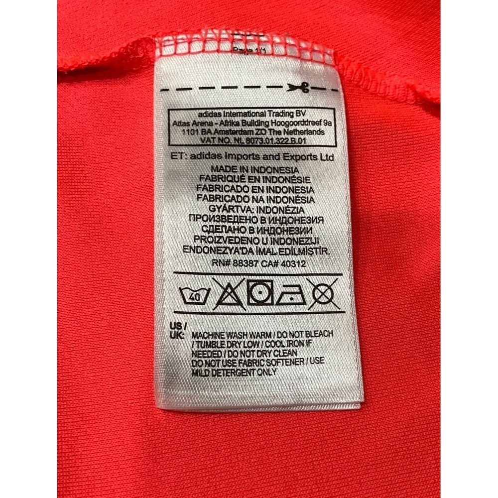 Adidas Womens XL Running Climalite Coral Short Sleeve Shirt Neon Pink/Orange - Picture 12 of 15